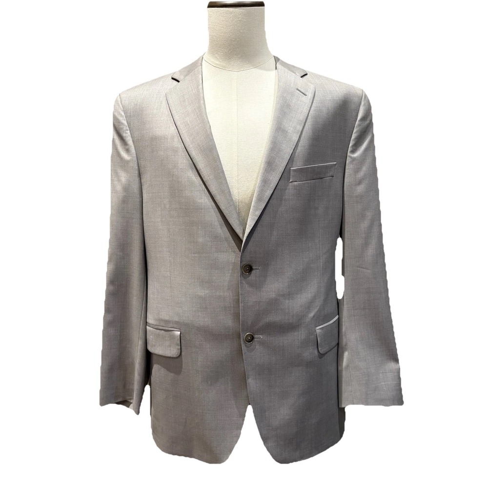 Loro Piana Blazer 44R Light Gray Super 120'S Wool Canada Saks Fith Ave Jacket